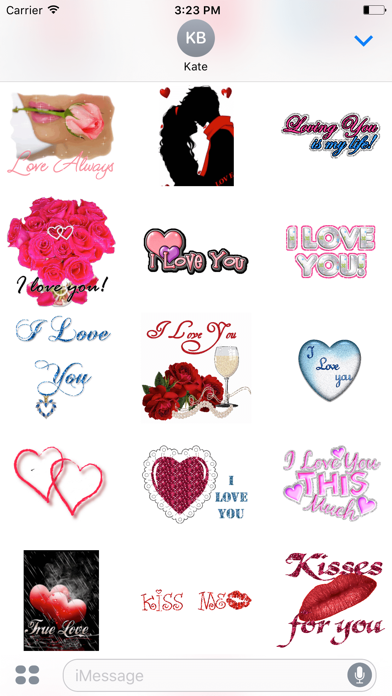 Screenshot #2 pour Animated Love & Kiss Stickers