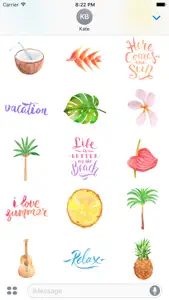 Aloha Hawaii Travel Summer Vacation Stickers screenshot #2 for iPhone