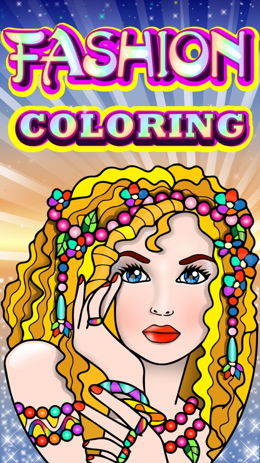 Fashion Coloring Books for Adults with Girls Games - 9.9 - (iOS)
