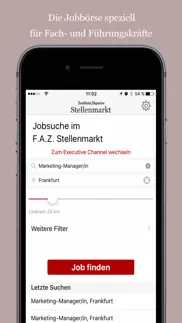 f.a.z. stellenmarkt – ihre app für die jobsuche iphone screenshot 1