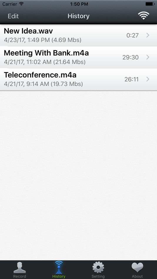 #2. Voice Memo Wifi Sharing Lite (iOS) By: Purple Development