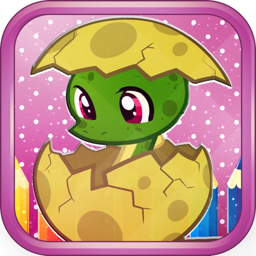 Coloring Book Dinosaurs Painting icon