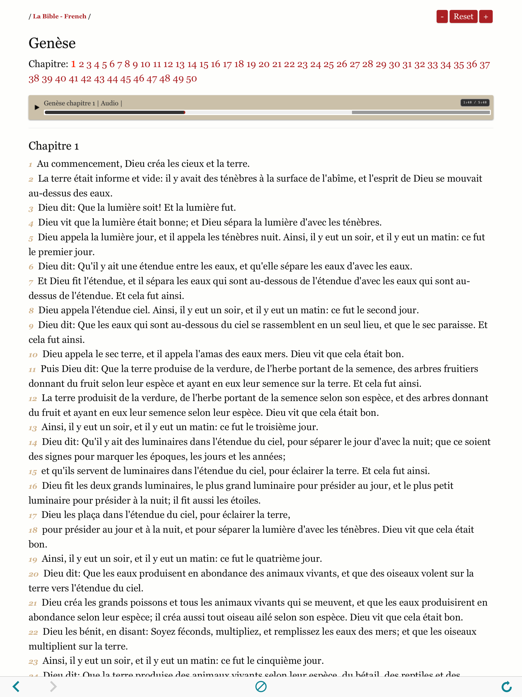 Audio Holy Bible in French - La Bible Louis Segond