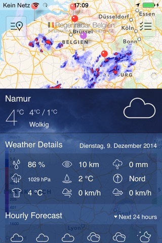 Neerslag Radar Belgie screenshot 2