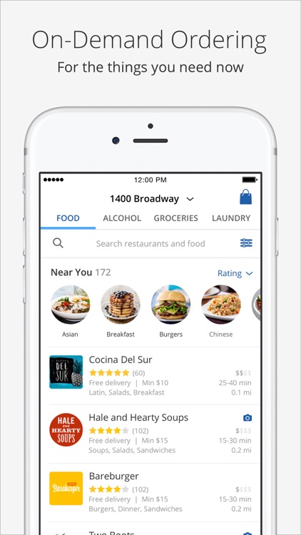 Delivery.com - Food, Alcohol, Groceries & Laundry screenshot-0