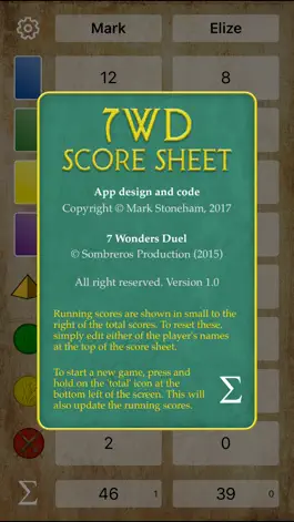 Game screenshot 7WD – Score Sheet apk
