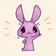 Purple Rabbit ! app icon - Stickers app for iPhone