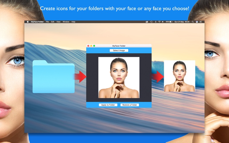 MyFace Folder - personalize Screenshot 1 - AppWisp.com MyFace Folder - personalize Screenshot 1 - AppWisp.com