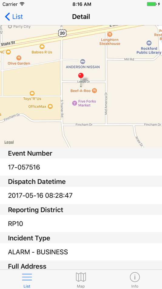 #2. Rockford Crime Calls - 72 Hour Dispatch Call Log (iOS) Podle: Kevin Horvath