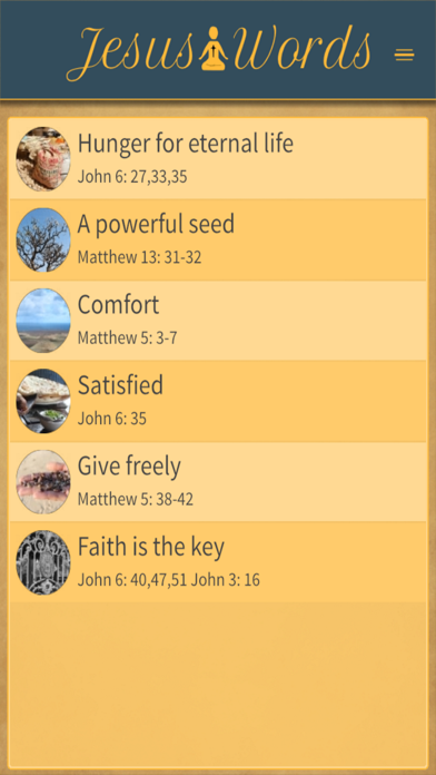 Jesus Words Meditation iPhone screenshot 1 - Lifestyle app
