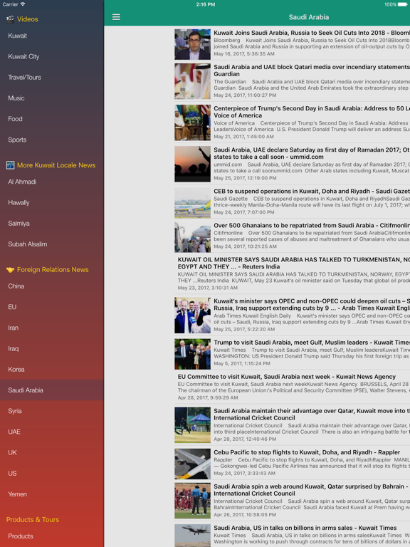 Kuwait News Today in English & Kuwaiti Radio iPad screenshot 4 - News app