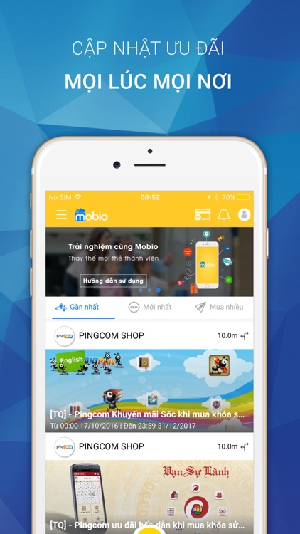 Mobio - Thay Thẻ Thành Viên