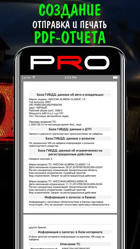VIN проверка авто PRO