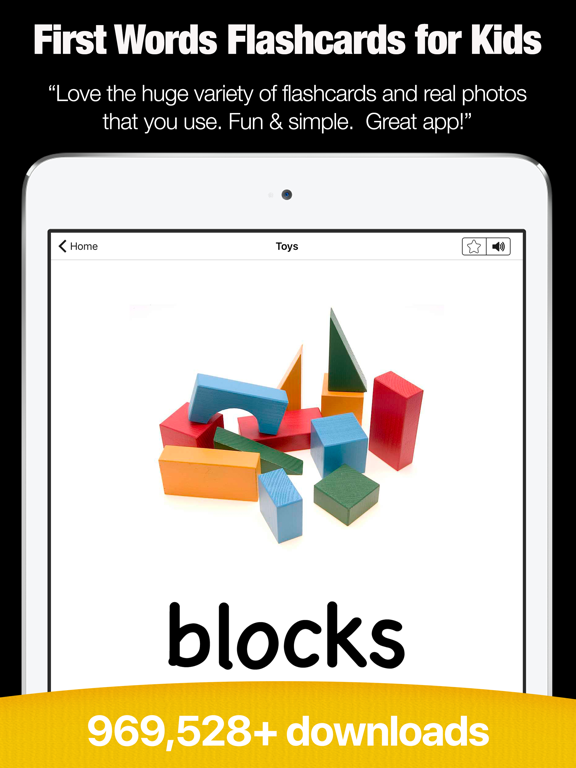 My First Words - Flashcards & Games iPad screenshot 1 - Education app