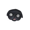 Black Pug Emoji Stickers