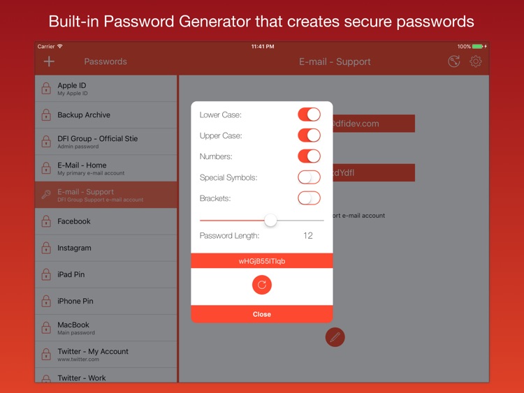 iPassworder for iPad App