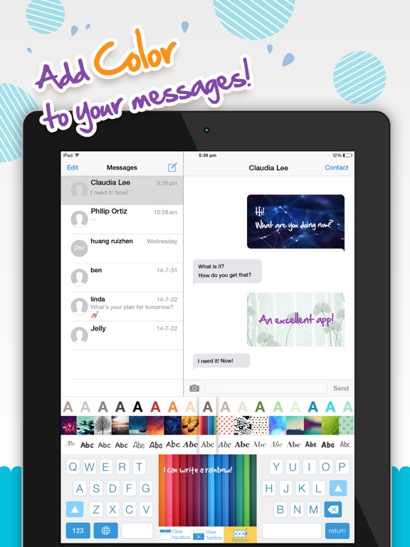 Screenshot #5 pour Color Text Messages+ Customize Keyboard Free Now