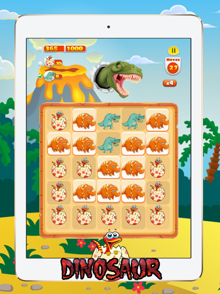 Dinosaur Games Puzzles  Dino Foods Match