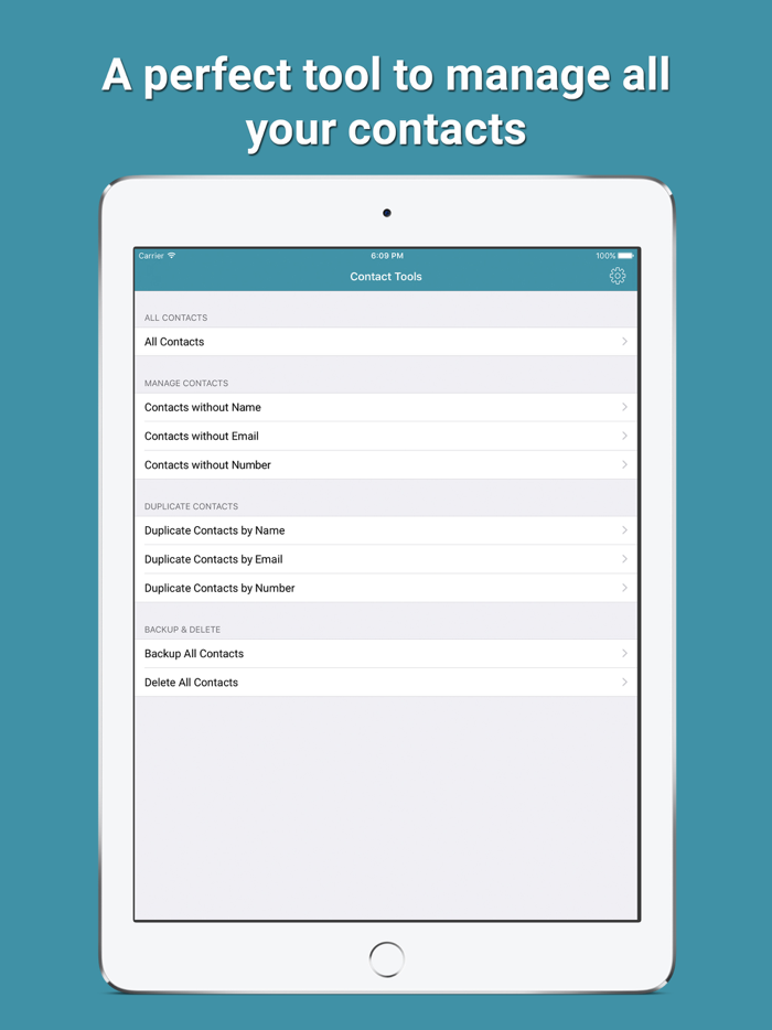 Contact Tools - Delete Duplicate Contacts  Backup