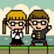 Easy operation dot picture jump action game that you can play with one hand