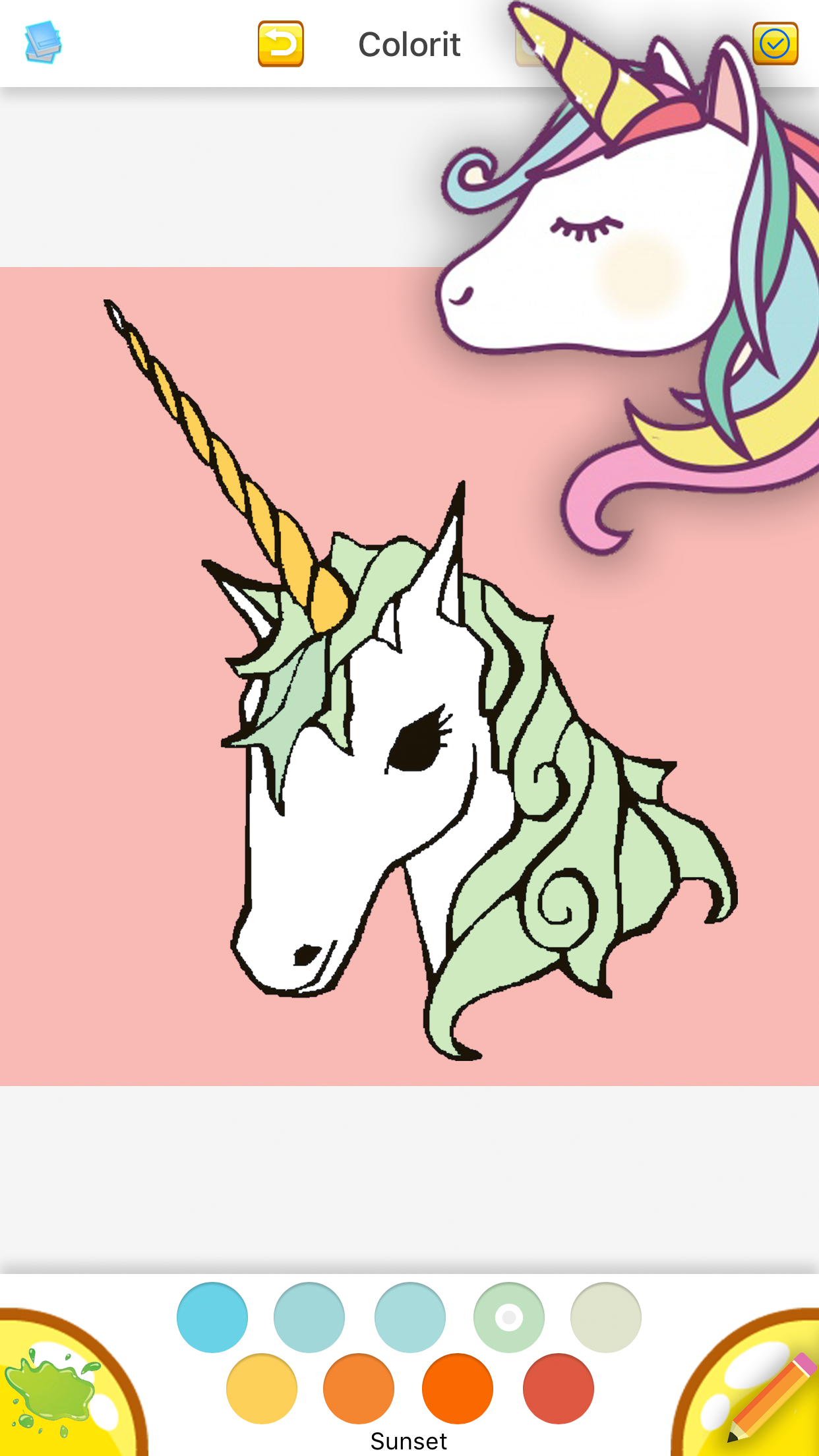 Cute Unicorn Coloring Drawing Book for Girl screenshot 3