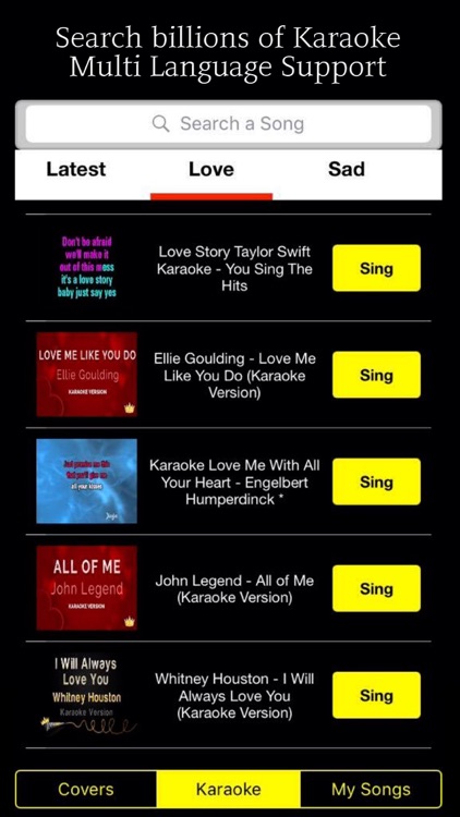 Singer! Karaoke Music - Search and Sing