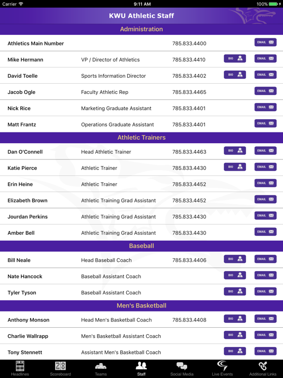 Kansas Wesleyan Coyotes iPad screenshot 5 - Sports app