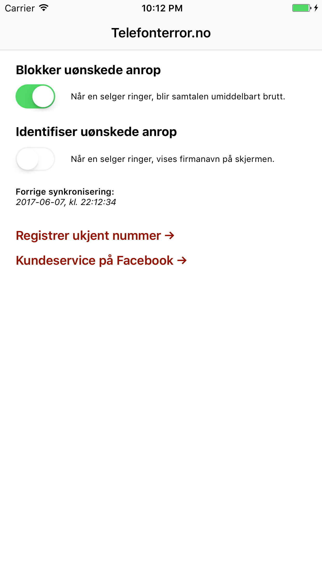 Telefonterror.no: Stopp telefonsalg screenshot 2