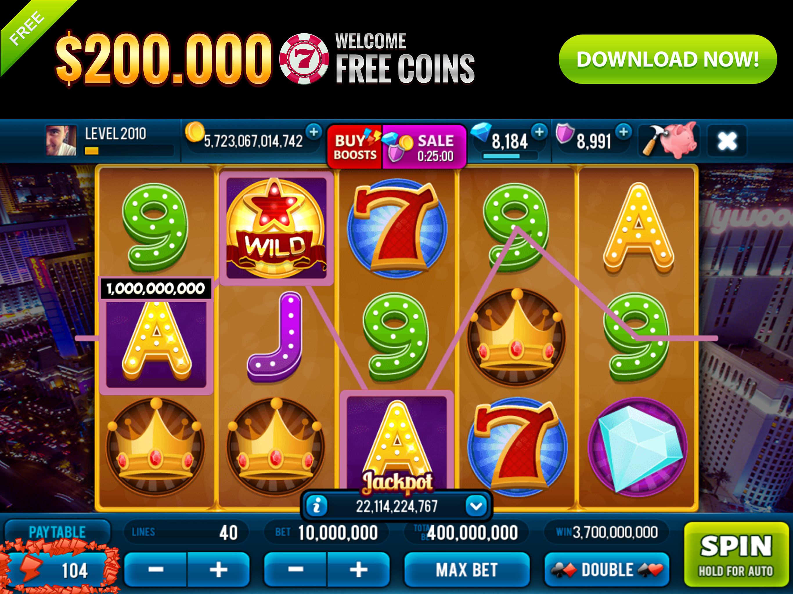 Fortune in Vegas Jackpots Slot