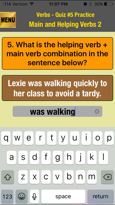 Screenshot #3 pour easyLearn Parts of Speech in English Grammar