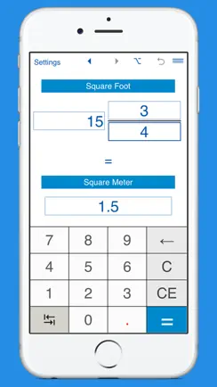 Square Feet / Square Meters area converter iPhone image 2