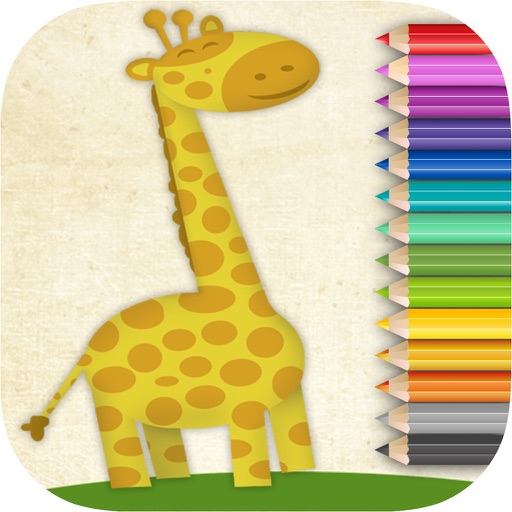 Animals coloring book – paint drawings icon