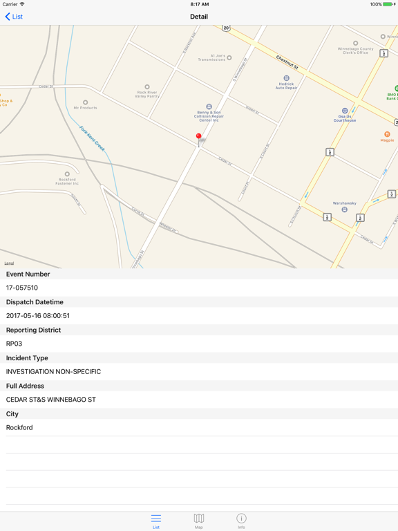 Screenshot #5 pour Rockford Crime Calls - 72 Hour Dispatch Call Log