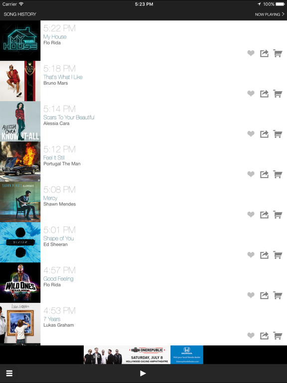 NOW96.3 iPad screenshot 3 - Music app