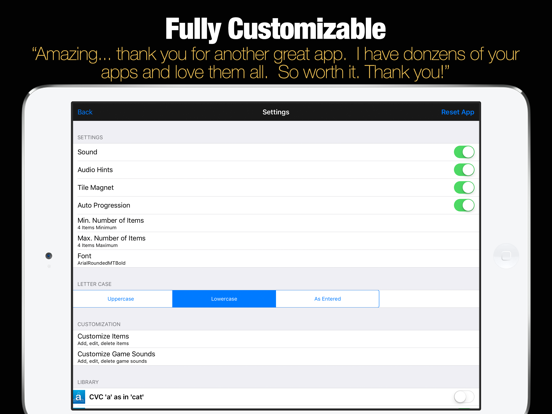 CVC Words Reader - Learn to Read 3 Letter Words iPad screenshot 4 - Education app