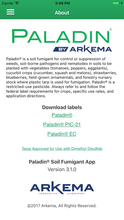 Paladin® Soil Fumigant Calculator screenshot-4