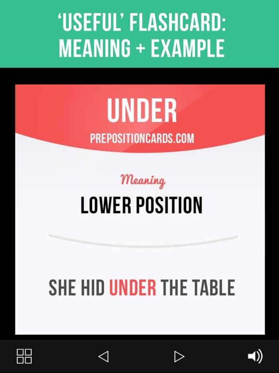 Screenshot #6 pour English Prepositions Cards