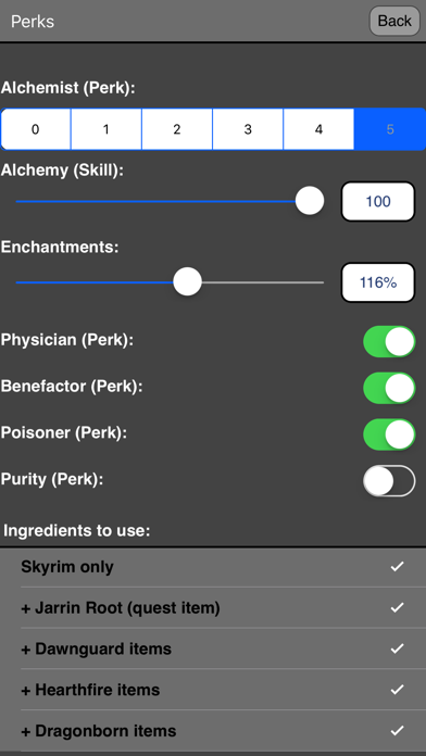 Alchemy for Skyrim ® Screenshot