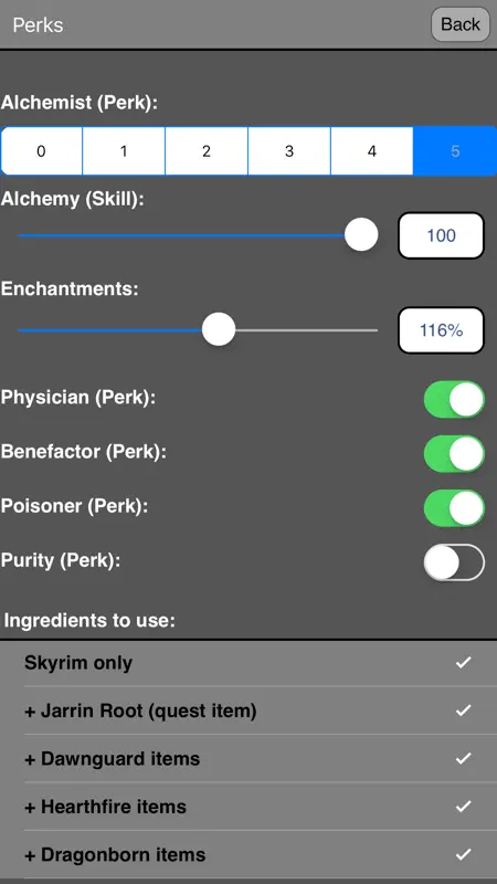 Alchemy for Skyrim ® screenshot 4 of 5