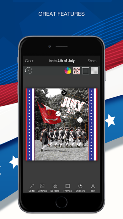 How to cancel & delete Insta 4th of July - United States of America 1776 from iphone & ipad 3