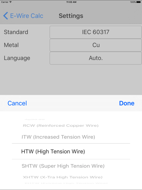 Screenshot #5 pour E-Wire Calc