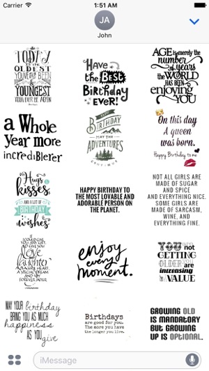 Happy Birthday Wishes Quotes Sticker Pack(圖2)-速報App
