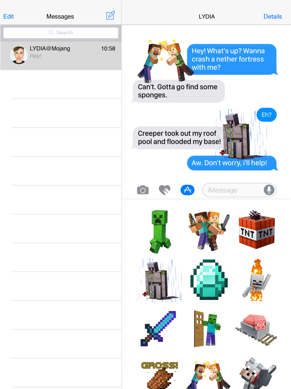 Screenshot #1 for Minecraft Sticker Pack