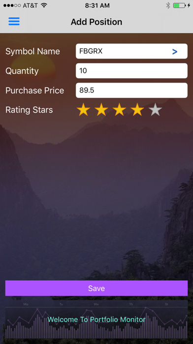 Screenshot #2 pour Portfolio Monitor - personal 401k finances tracker