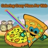 Coloring Crazy Pizza For Kids