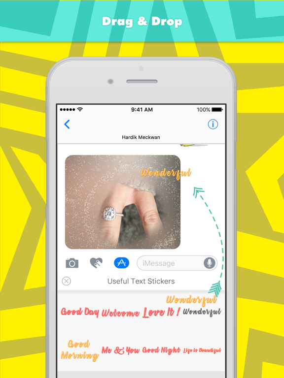 Screenshot #4 pour Stickers texte utile stickers by Hardik Meckwan