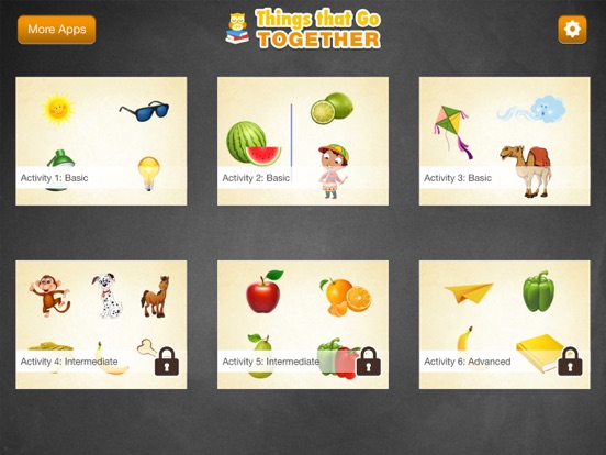 Montessori - Things That Go Together Matching Game iPad screenshot 1 - Education app