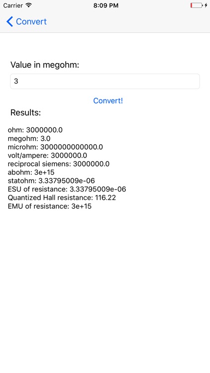 Electric resistance converter