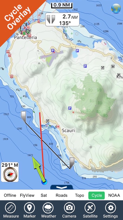 Pantelleria-Linosa-Lampedusa - GPS maps Navigator