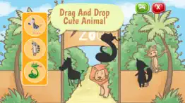 cute zoo animals vocabulary learning puzzle game iphone screenshot 2